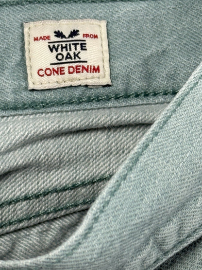 Levi's 501 Green White Oak Cone Denim Straight Leg Jeans 32W 31L