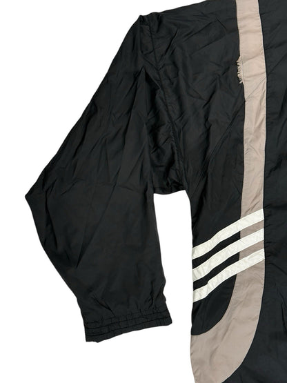 Adidas Vintage Black Nylon Zip Track Jacket Medium