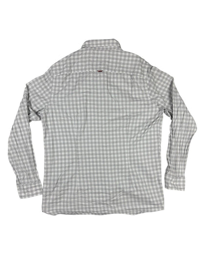 Tommy Hilfiger Grey  Plaid Check Button Up Shirt XL