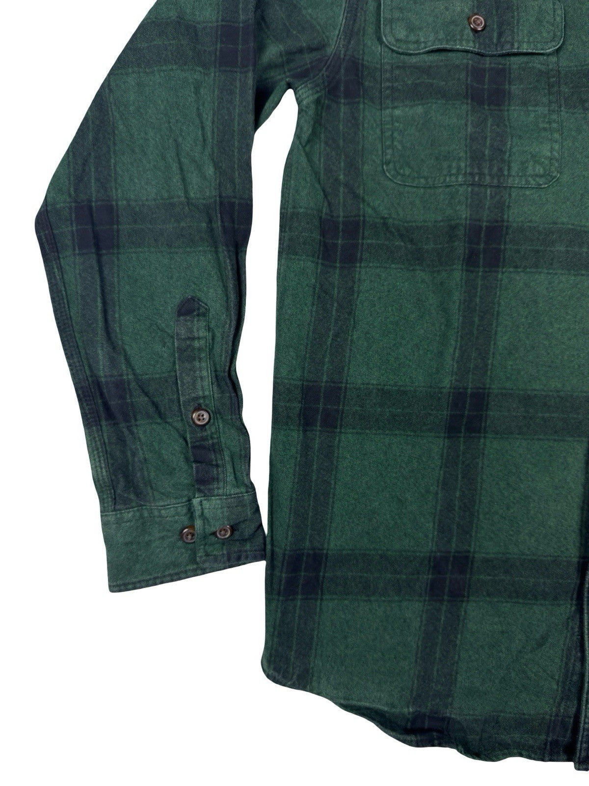 Carhartt Green Plaid Flannel Loose Fit Heavyweight Button Shirt Small
