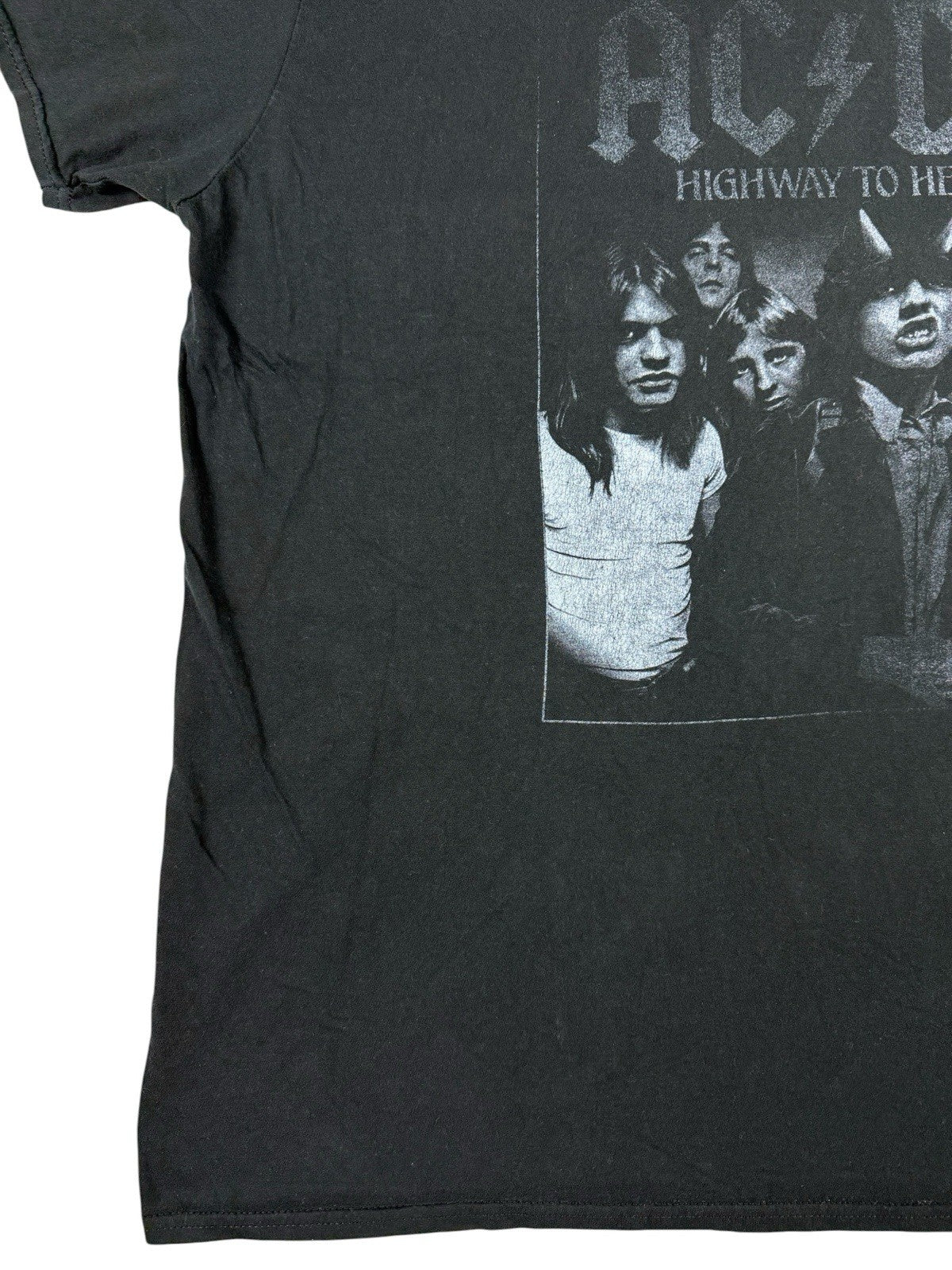 AC/DC Black Highway to Hell Album Music Band Top 2XL