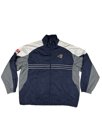 Reebok NFL Team Apparel LA Rams Sports Illustrated Zip Windbreaker Jacket 2XL