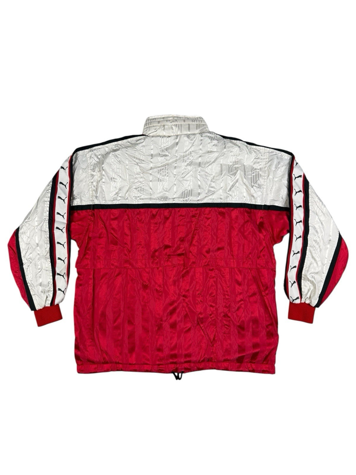 Puma Retro Japanese Line Red Striped Zip Y2K Track Jacket Small