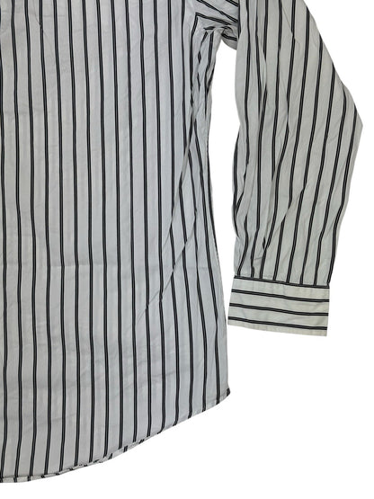 Polo Ralph Lauren White Striped Slim Fit Collared Shirt Large