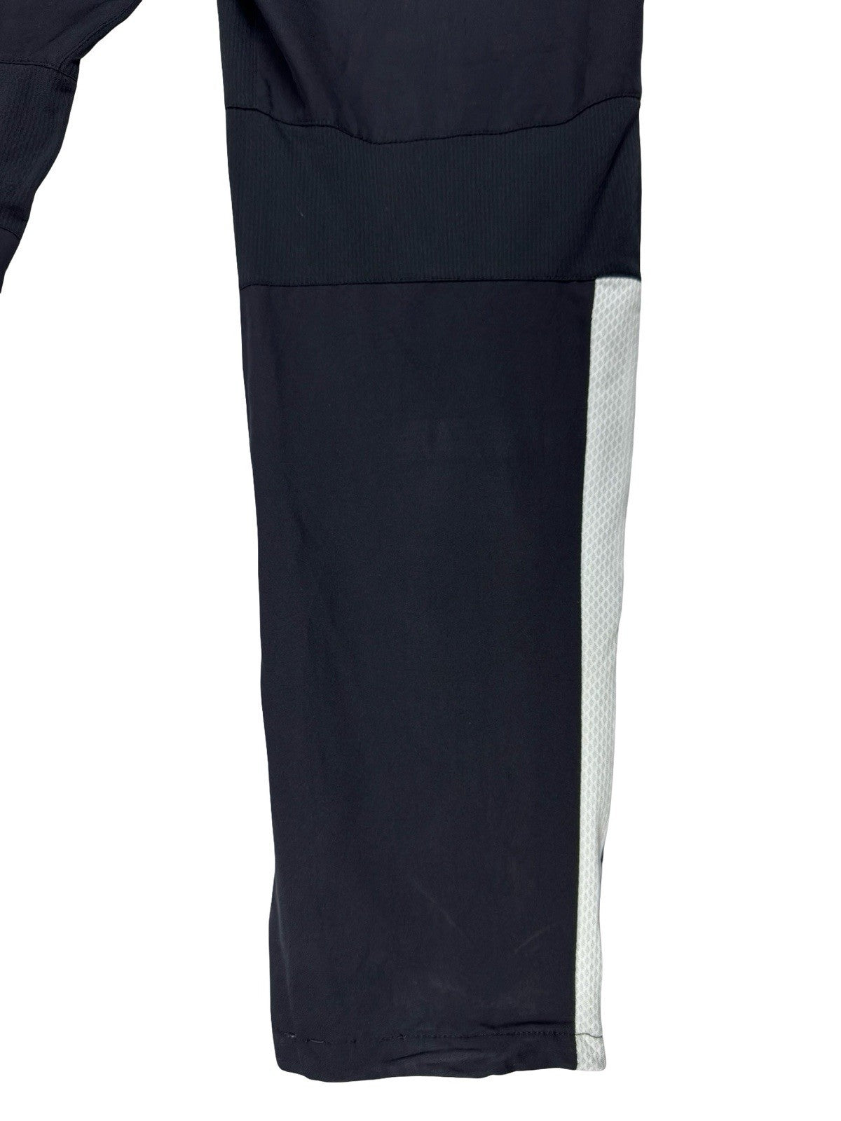 Nike Black Polyester Active Zipped Track Pant Bottoms Medium