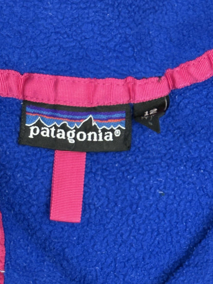 Patagonia Blue Retro Snap Fleece Jumper Size 12