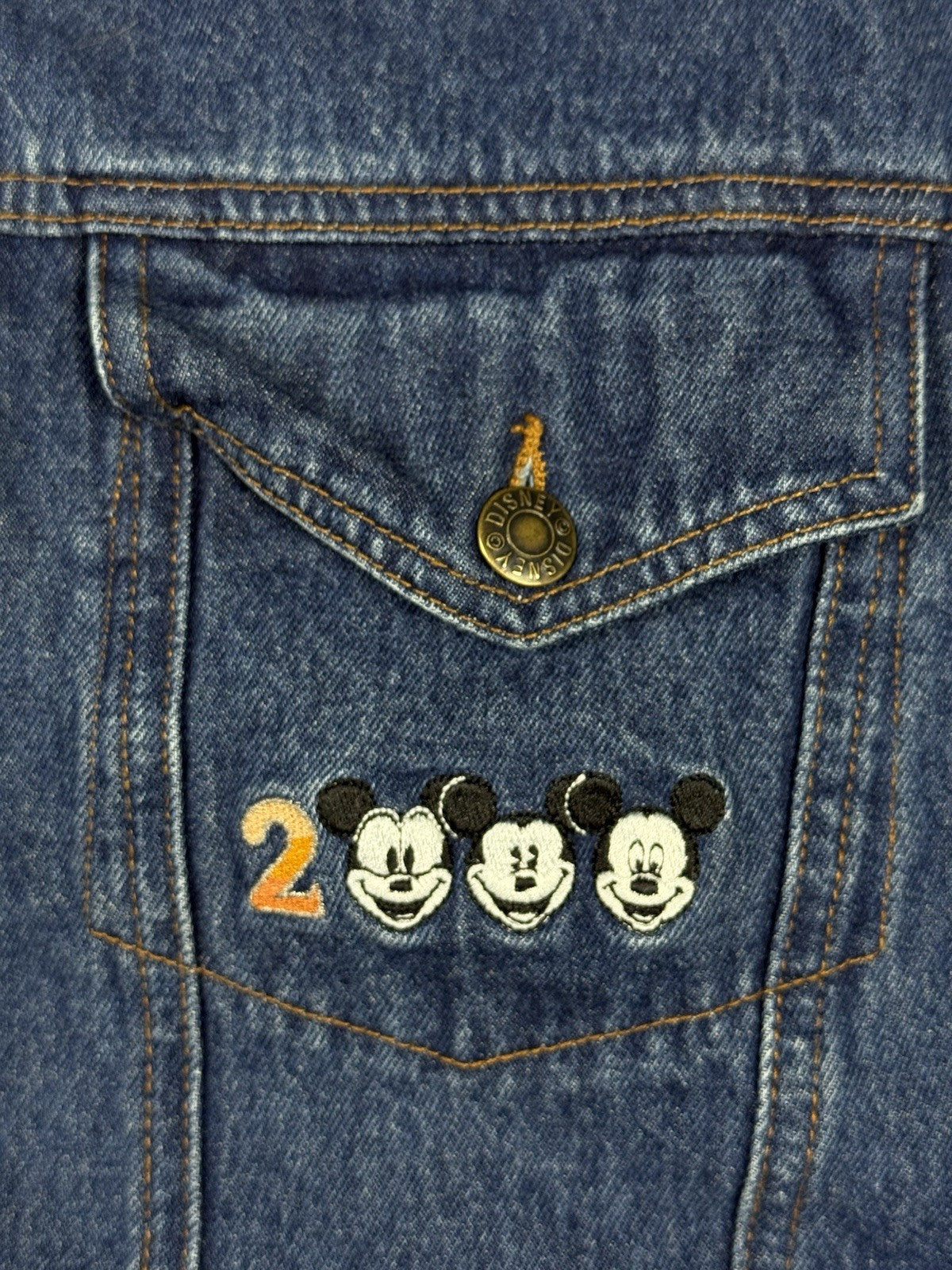 Vintage Disney Blue Denim Millenium Jacket 2000 Medium