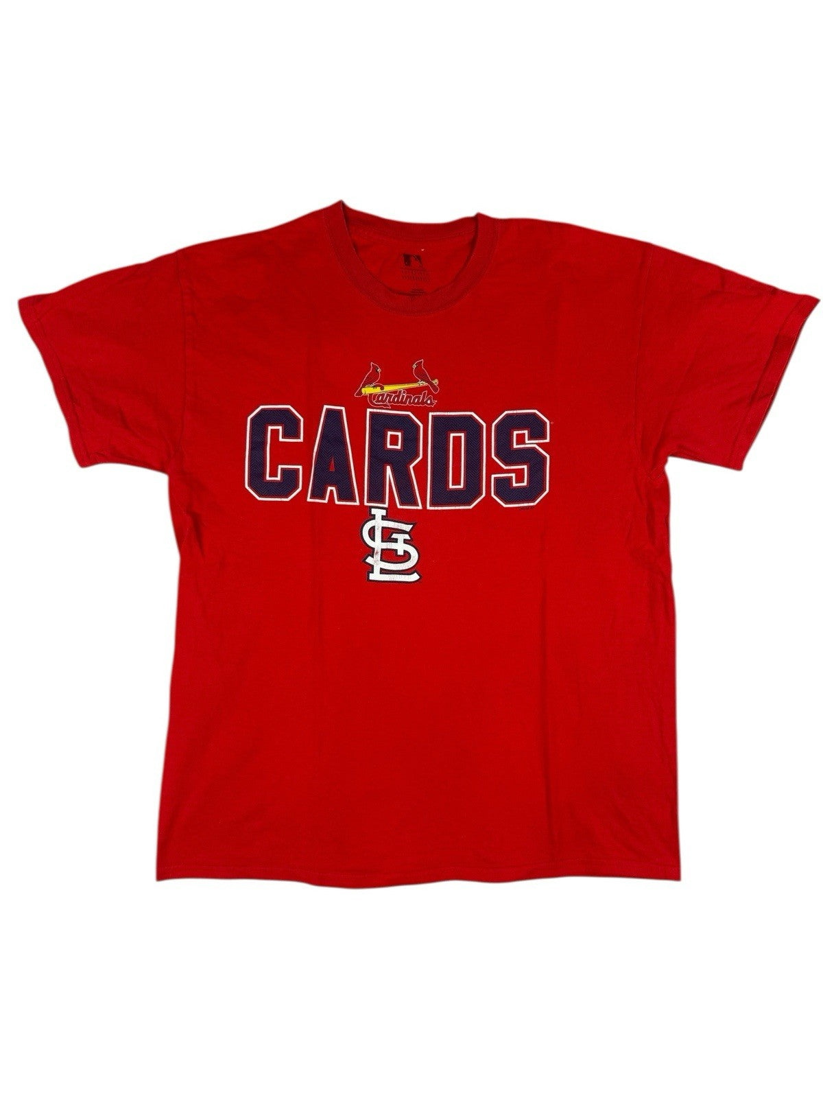 MLB Red St Louis Cardinals Retro Printed Cotton Top Large