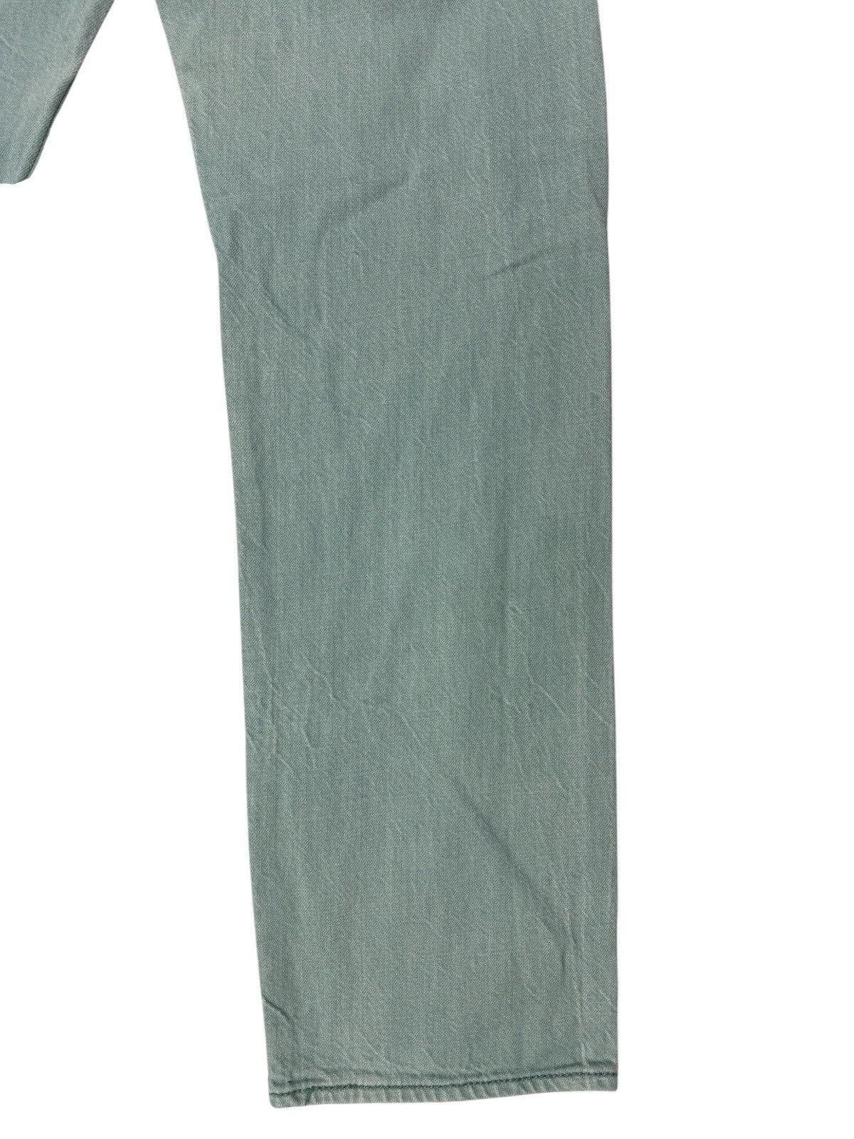 Levi's 501 Green White Oak Cone Denim Straight Leg Jeans 32W 31L