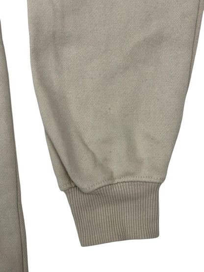 Retro Space Jam Beige Distressed Printed Hoodie Small