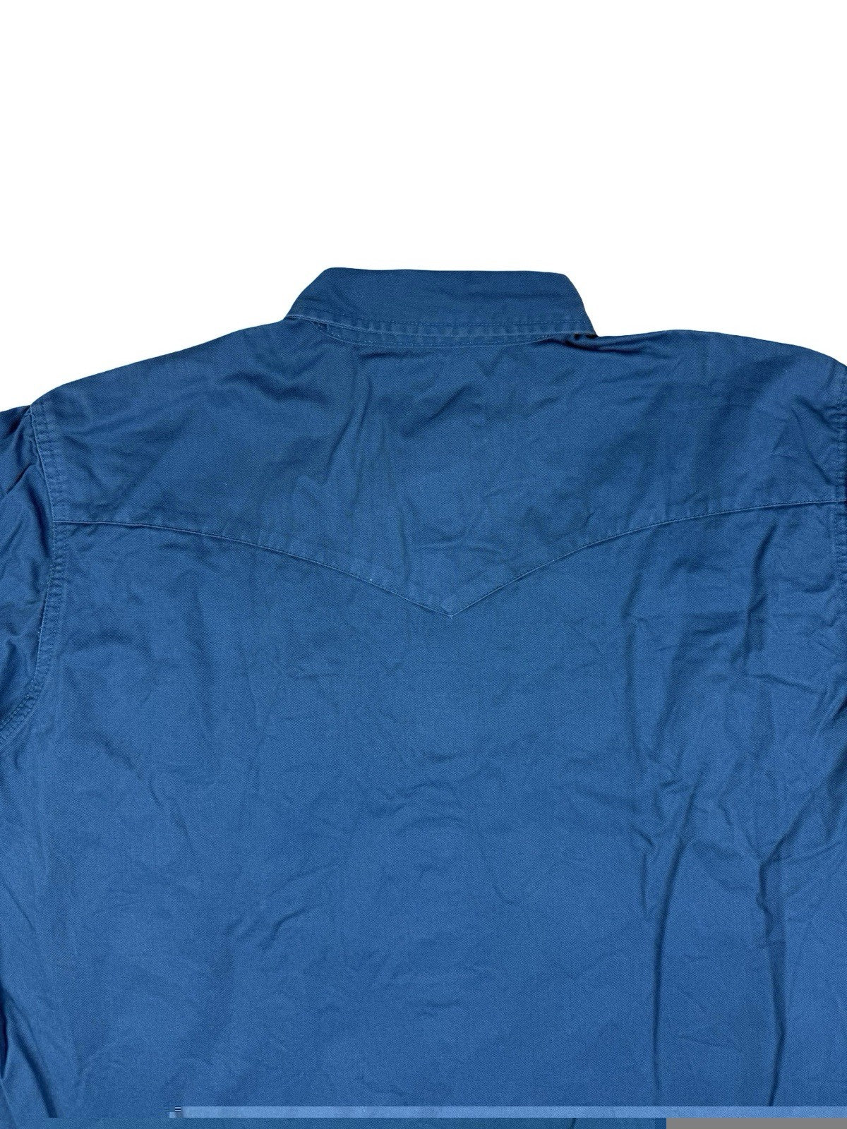 Wrangler Teal Blue Cowboy Cut Western Snap Twill Shirt XL