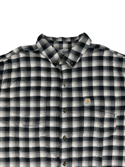 Carhartt Black Plaid Hamilton Relaxed Fit Button Shirt XL