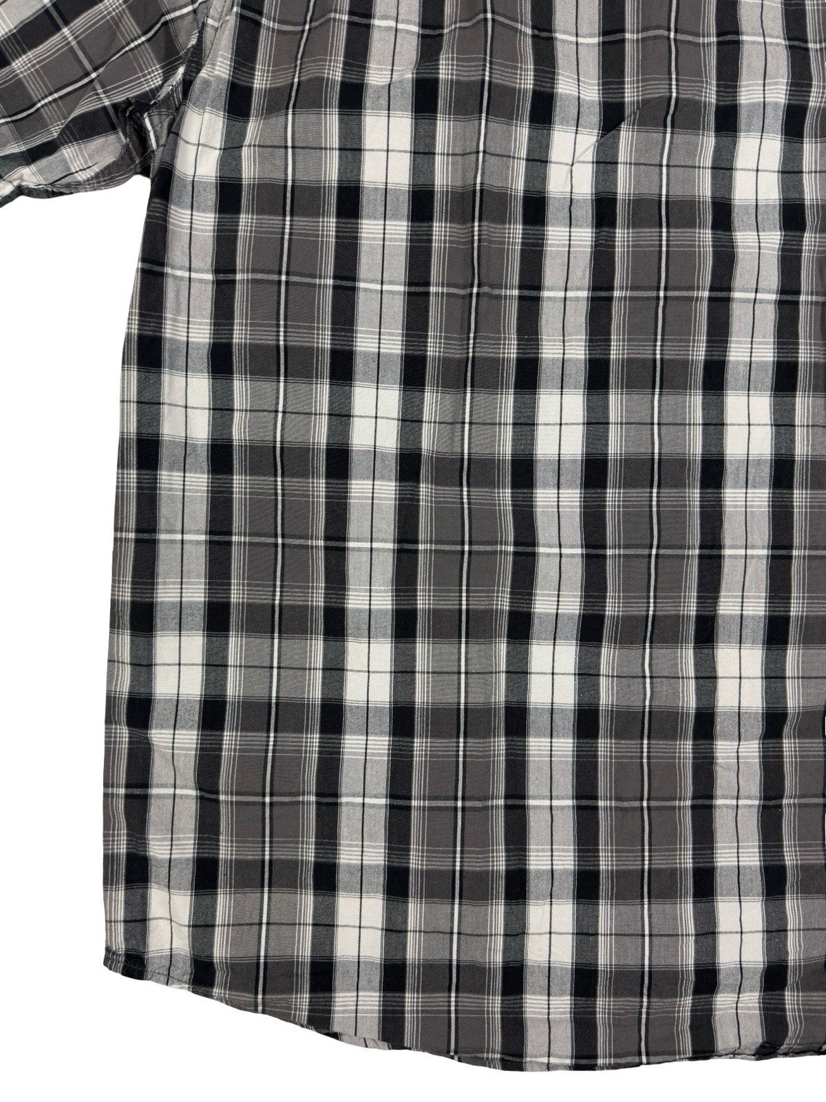 Carhartt Essential Relaxed Fit Grey Plaid Short Sleeve Shirt Medium