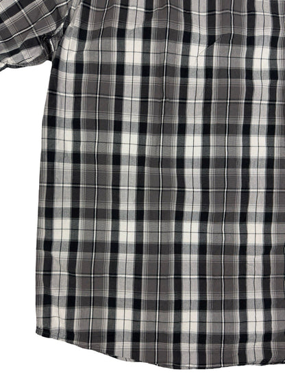 Carhartt Essential Relaxed Fit Grey Plaid Short Sleeve Shirt Medium