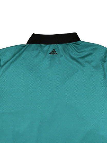 Adidas Green Topography Pattern Climacool Polyester Polo Top XL