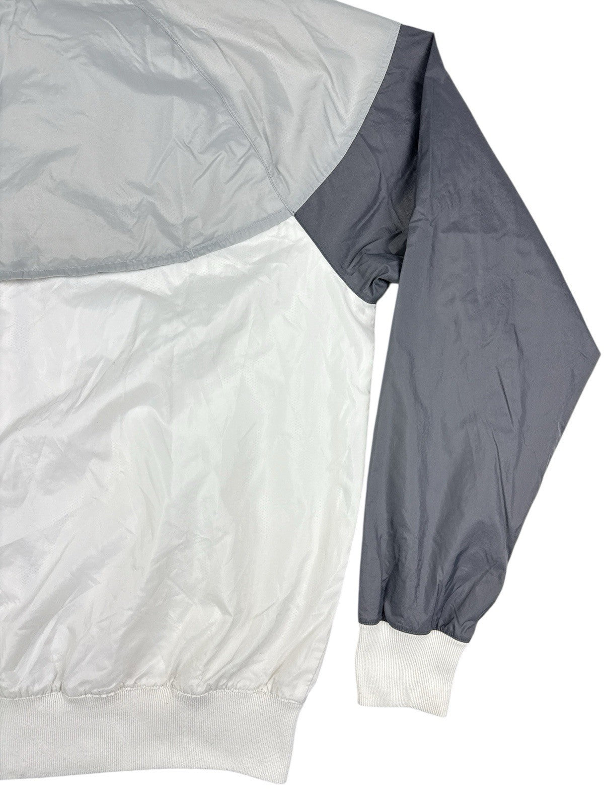 Nike Grey Nylon Windrunner Hooded Track Jacket XS