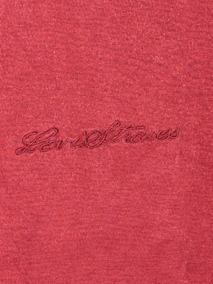 Levi's Red Retro Script Embroidered Logo Top Medium