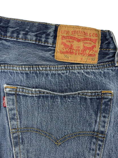 Levi's 501 Blue Straight Leg Denim Jeans 36W 32L
