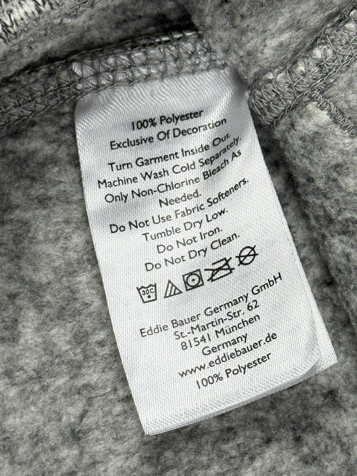 Eddie Bauer Grey Zip Polyester Gilet Body Warmer Large