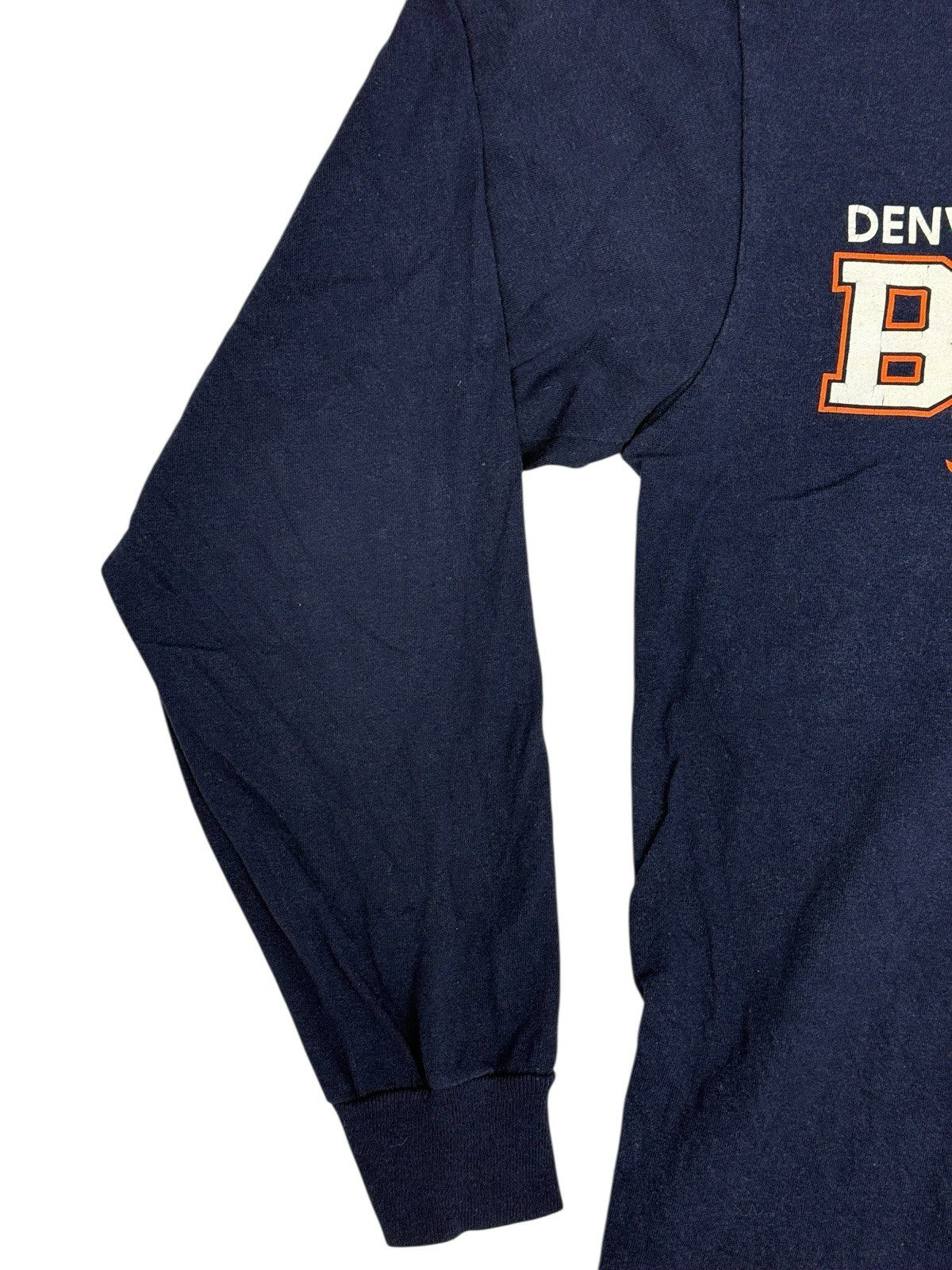 Reebok NFL Denver Broncos Blue Retro Long Sleeve Top Medium