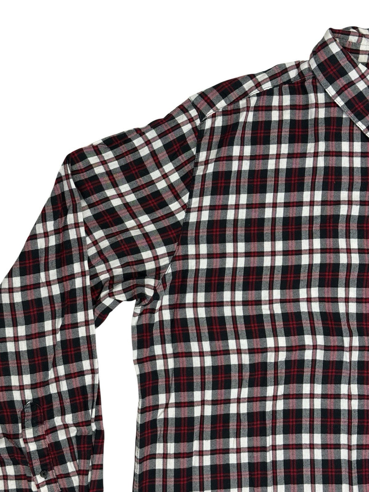 Chaps Retro Red Plaid Cotton Button Up Collared Shirt XL