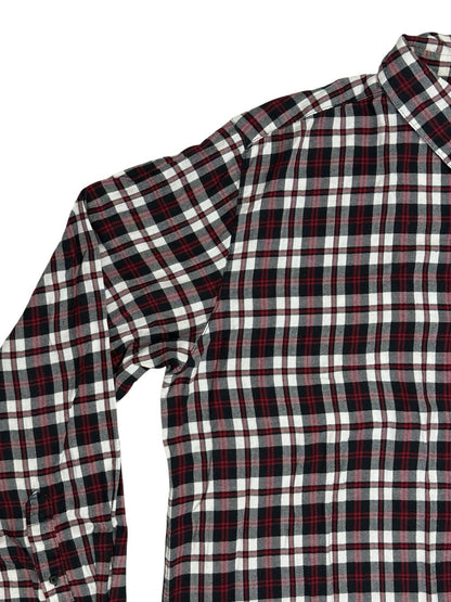 Chaps Retro Red Plaid Cotton Button Up Collared Shirt XL