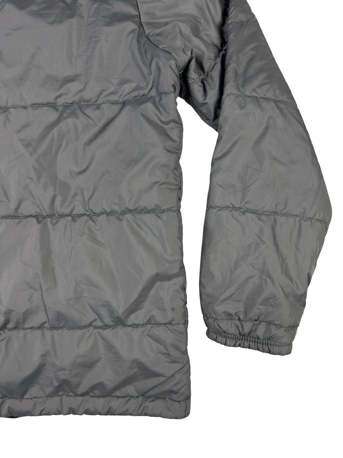 Columbia Grey Reversible Puffer Hooded Jacket Youth Large (14/16)