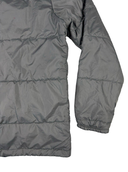 Columbia Grey Reversible Puffer Hooded Jacket Youth Large (14/16)