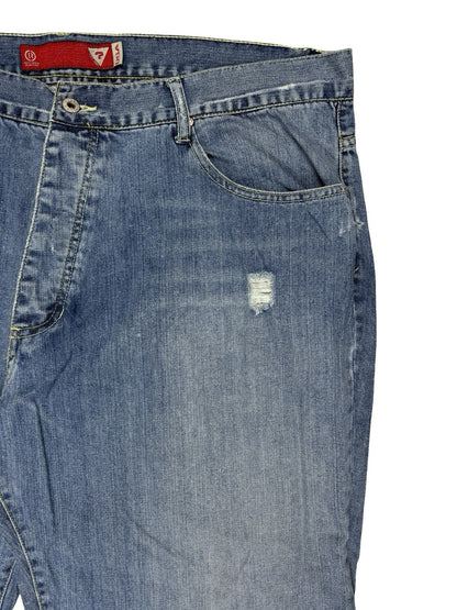 Guess Retro Y2K Distressed Denim Relaxed Fit Jeans 44W 32L