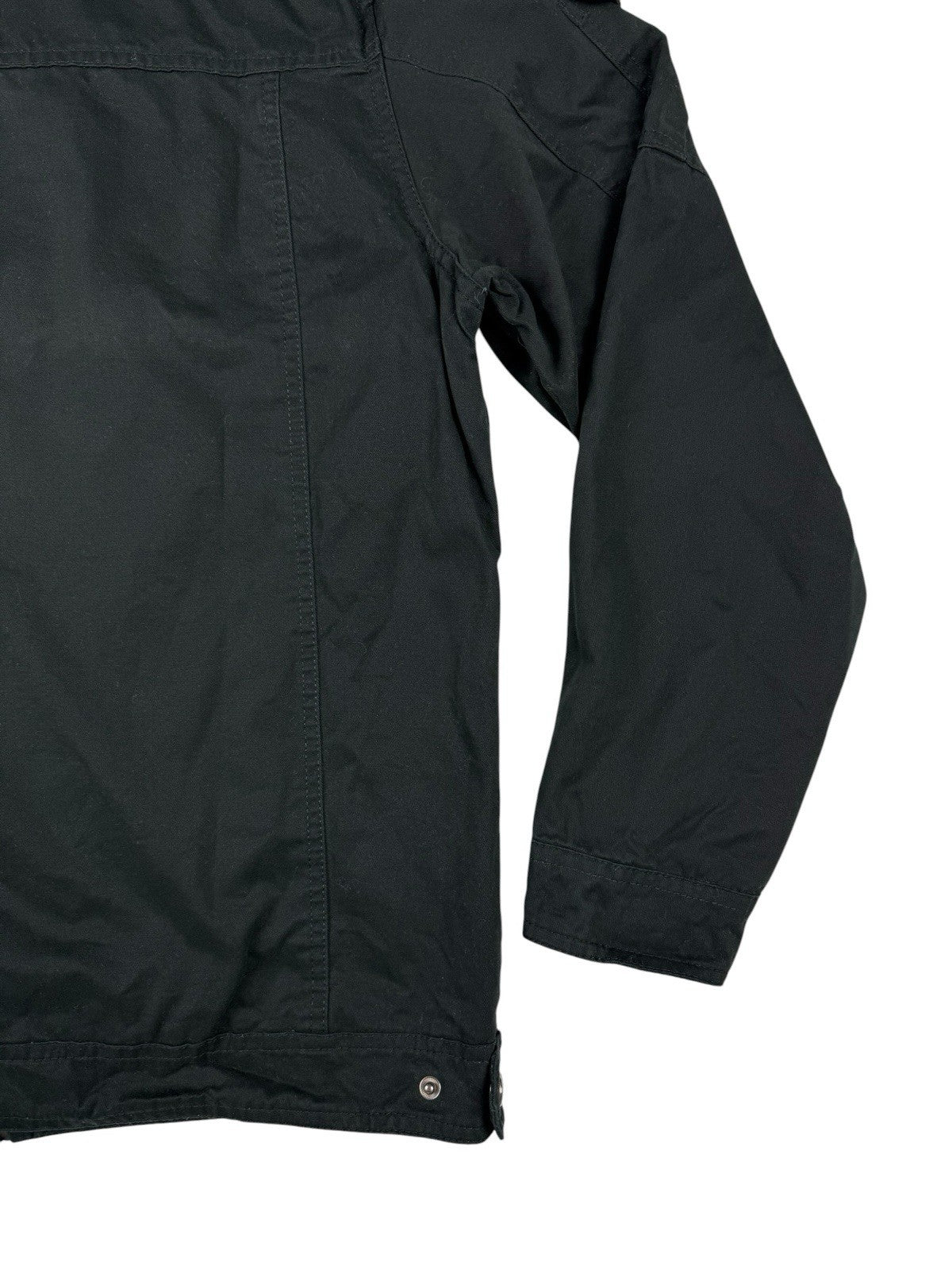 Free Spirit Black Zip Military Coat Jacket Medium