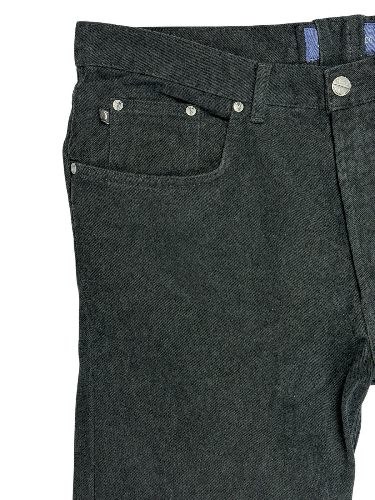 Trussardi Jeans Black Corduroy Jeans 37W 27L