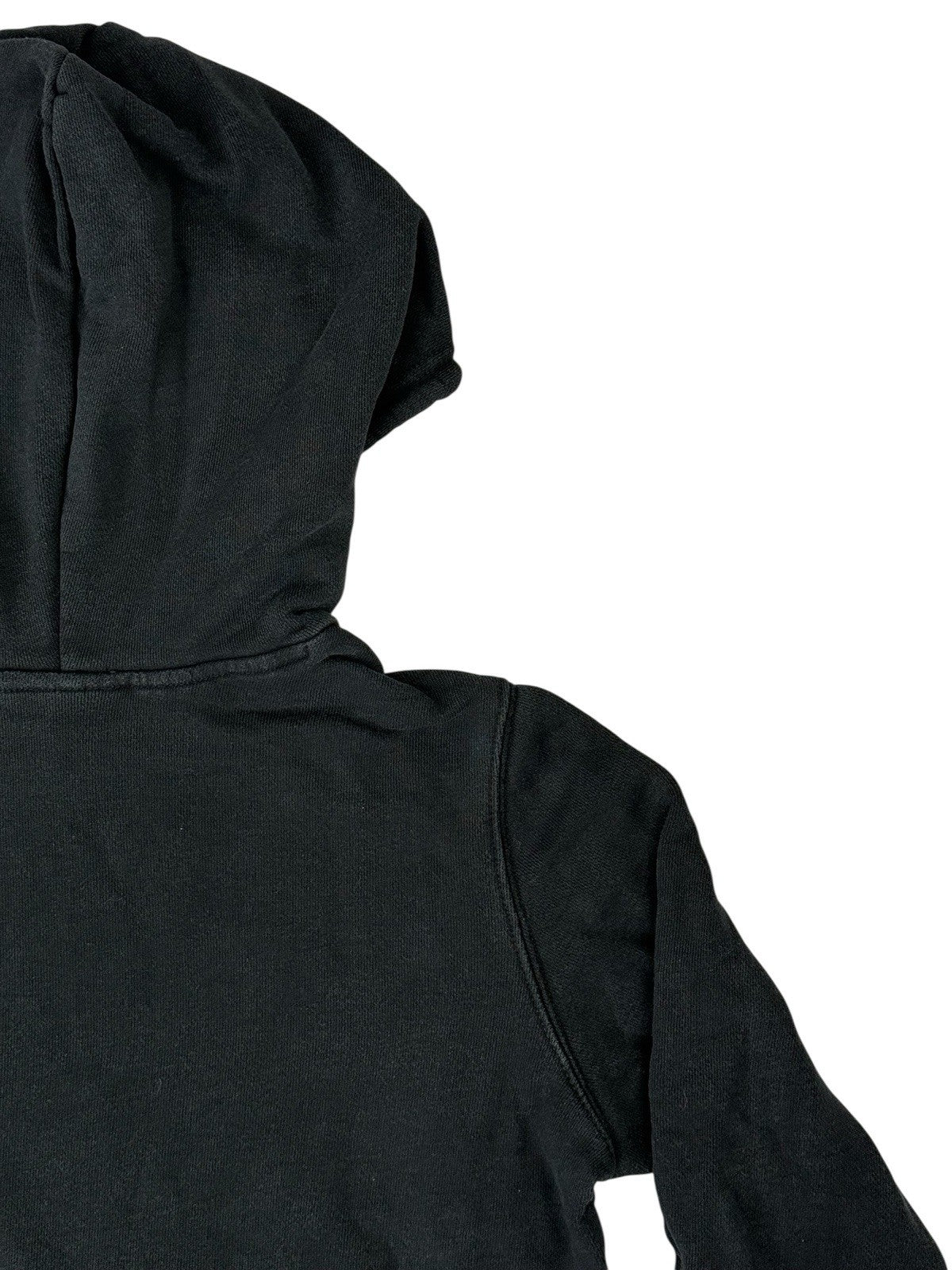 Adidas Black Big Trefoil Printed Logo Hoodie Size 10