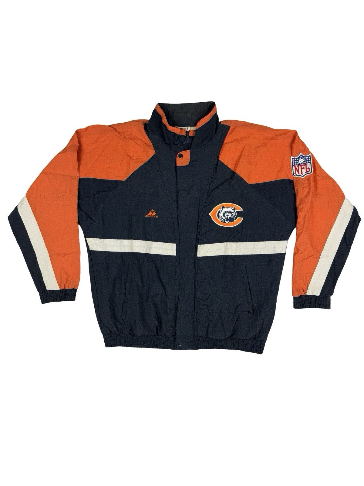 NFL Apex One Vintage Blue Chicago Bears Zip Track Jacket XL