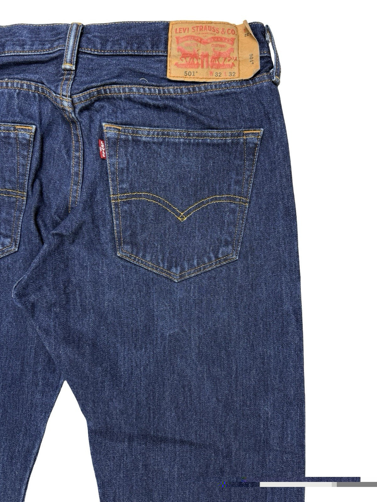 Levi's 501 Blue Denim Straight Leg Jeans 32W 32L