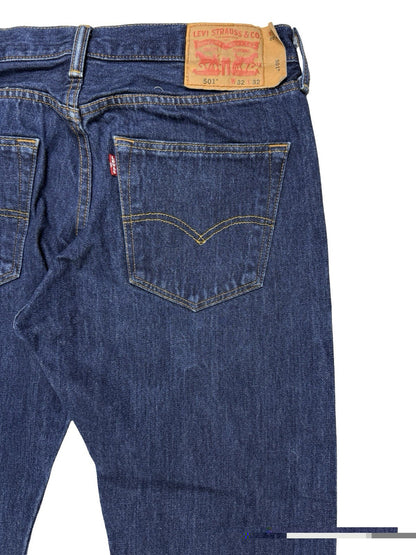 Levi's 501 Blue Denim Straight Leg Jeans 32W 32L