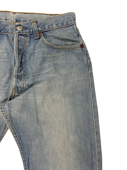 Levi's 501 Light Blue Straight Leg Denim Jeans 32W 32L