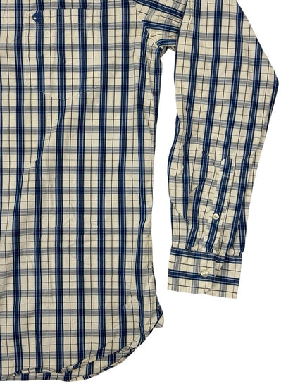 Timberland Blue Plaid Slim Fit Collared Shirt Medium