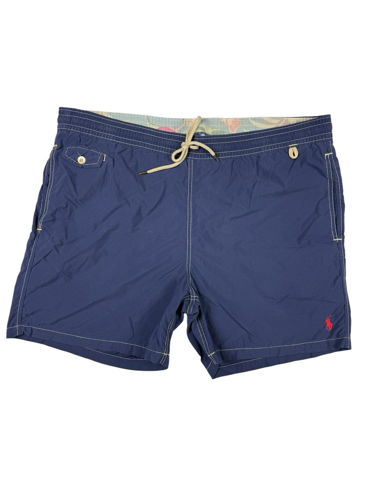 Polo Ralph Lauren Blue Retro Nylon Swim Trunk Shorts XL