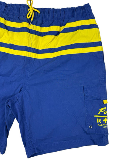 Polo Ralph Lauren Retro Blue Lined Swim Trunk Shorts XL