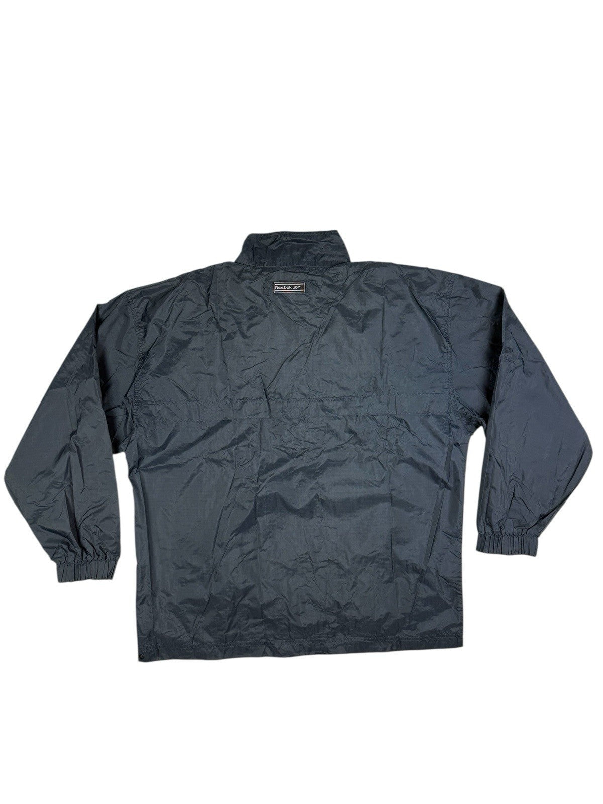 Reebok Retro Blue Nylon Zip Y2K Track Jacket Windbreaker Large