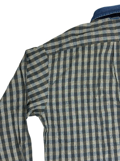 Tommy Hilfiger Blue Check Retro Collared Shirt Large