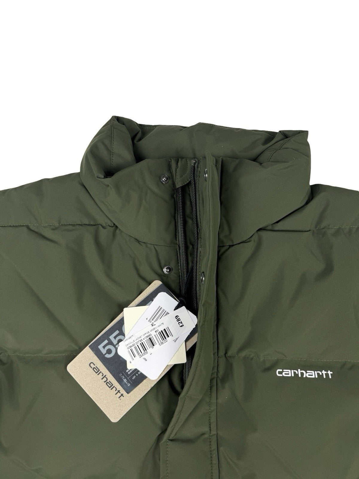 Carhartt WIP Danville Puffer Jacket Office Green/White