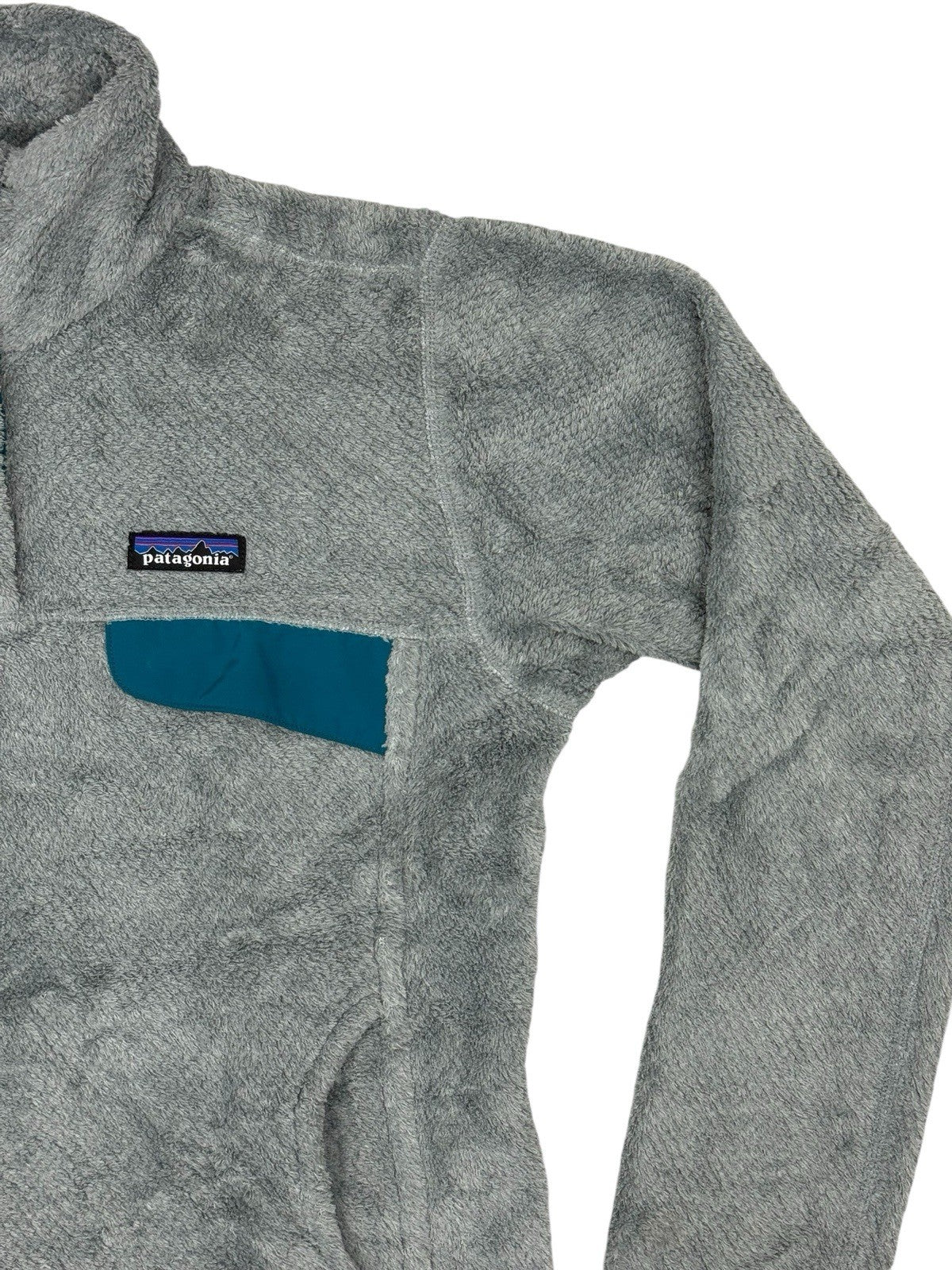Patagonia Grey Snap Fleece Jumper Medium