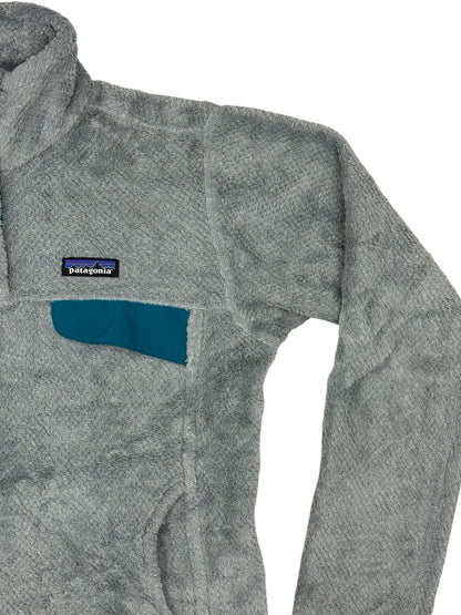 Patagonia Grey Snap Fleece Jumper Medium