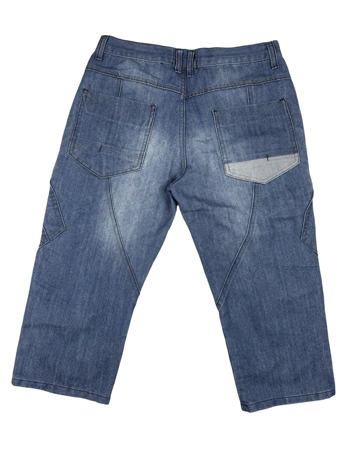 Airwalk Blue Denim Long Cargo Shorts Small 30W