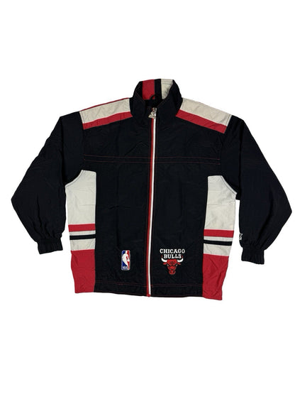 Starter Vintage NBA Chicago Bulls Black Windbreaker Jacket Medium