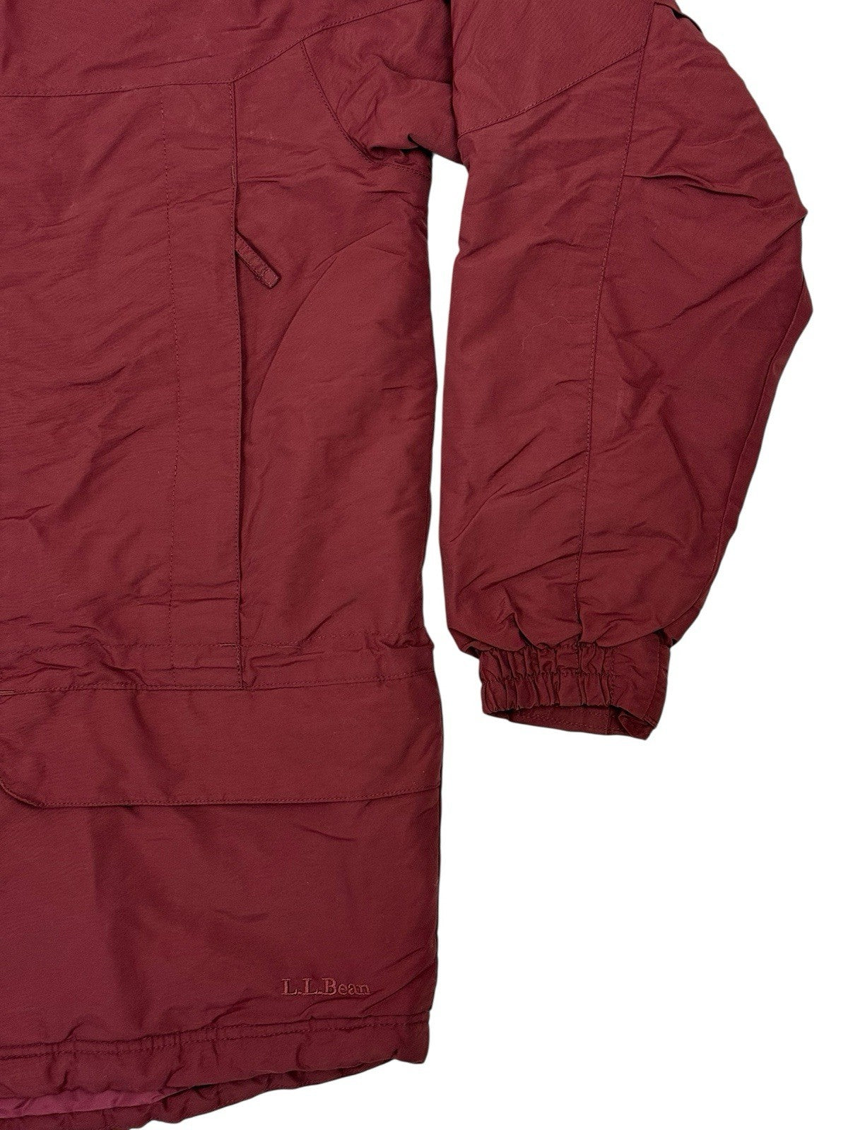 LL Bean Burgundy Primaloft Insulated Jacket Medium