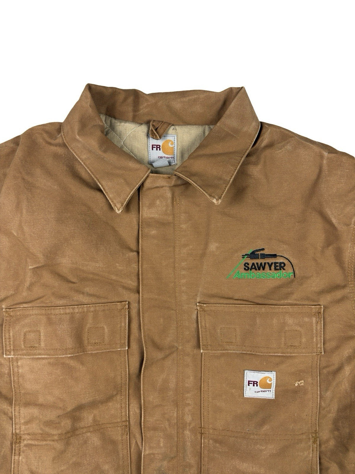 Carhartt FR Flame Resistant Duck Brown Chore Jacket 101618211 XL