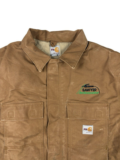 Carhartt FR Flame Resistant Duck Brown Chore Jacket 101618211 XL