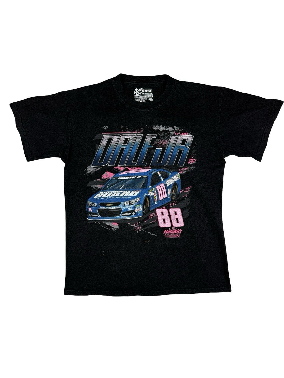 Chase Authentics NASCAR Dale Earnhardt Jr Black Printed Top Medium